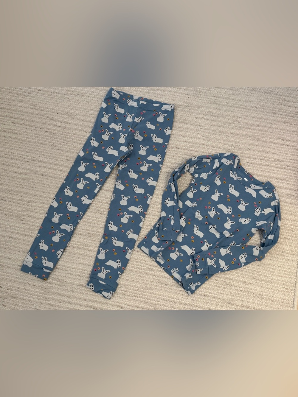 NWOT TEA COLLECTION Kids Girls Bunny PJS Pajamas - Size 8 years